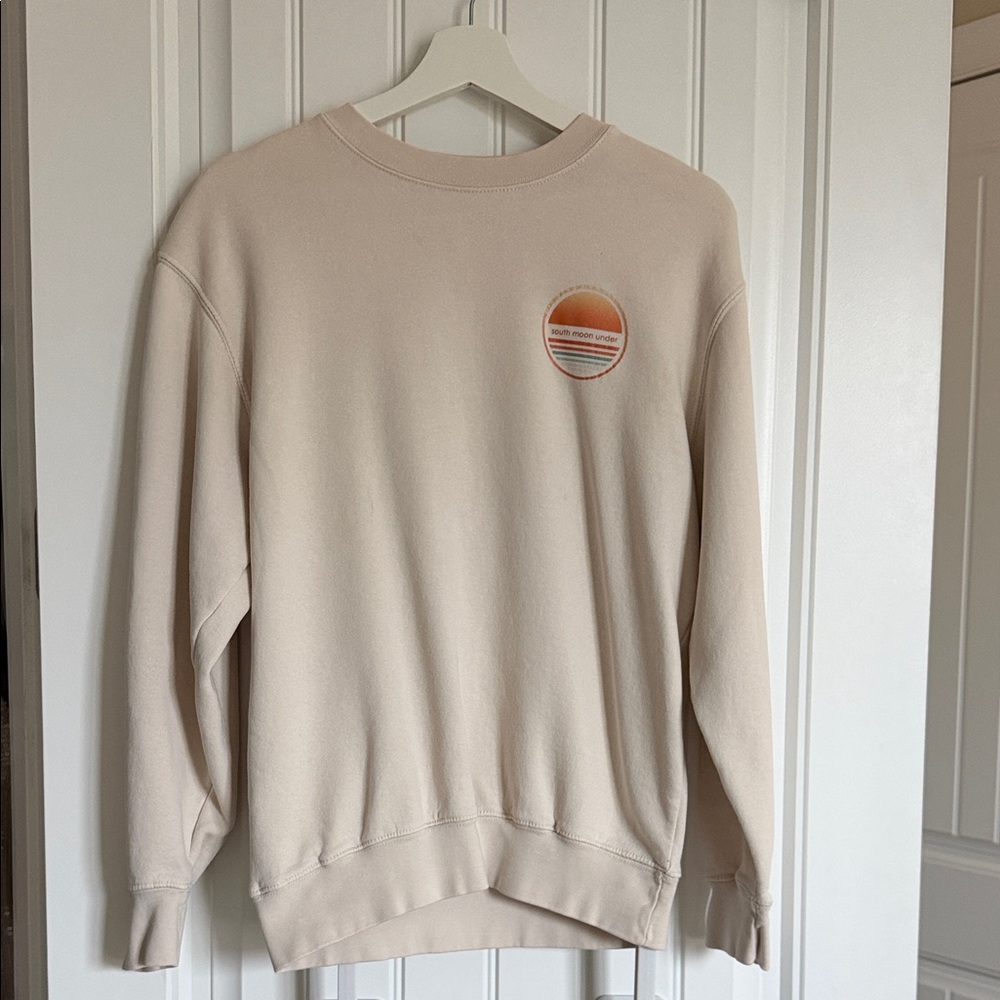 South Moon Under Beige Sweatshirt with Graphic